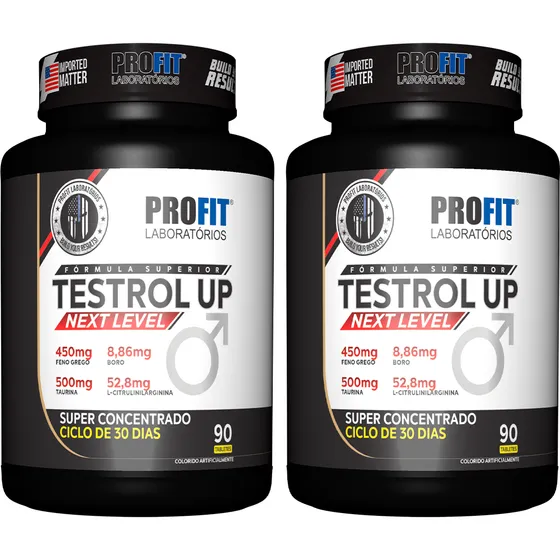 2x Testrol Up - Next Level - Pote 90 Tabletes - Profit