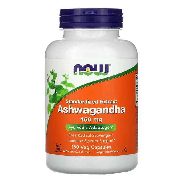 Ashwagandha Extracto - 450mg - Now Foods - 180 cápsulas veg.