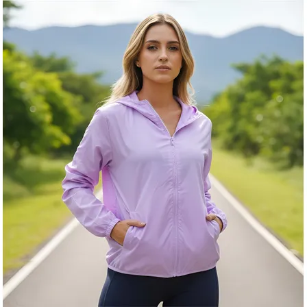 Jaqueta Corta Vento Feminino Capuz E Bolso Izing Leve