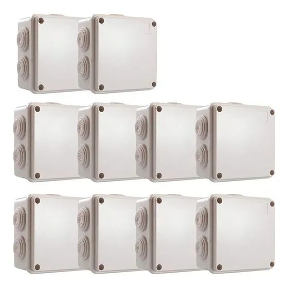 Pack 10 Cajas Estancas Ip55 Para Exterior Cctv Ens-pcb1010