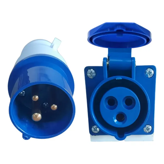 Conjunto Industrial Tomada + Plug / 2p+t / 32a / Azul / 6h Cor Plugue E Tomada 32a
