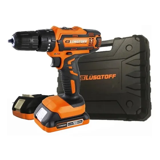 Taladro Percutor Atornillador Inalámbrico Lüsqtoff 18v 2 Bat Color Naranja
