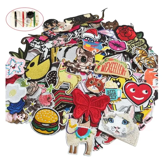 Parches Bordados Flores De Ropa Bordadas De Bricolaje 50pcs