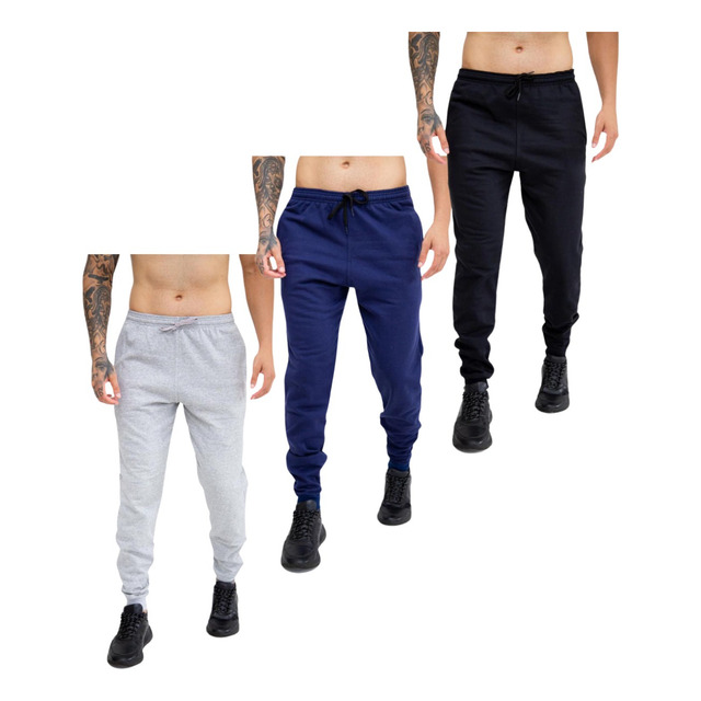 Kit 3 Calça Moletom Masculina Flanelada Para O Frio Inverno Kit 3 Calça Moletom Masculina Flanelada Para O Frio Inverno