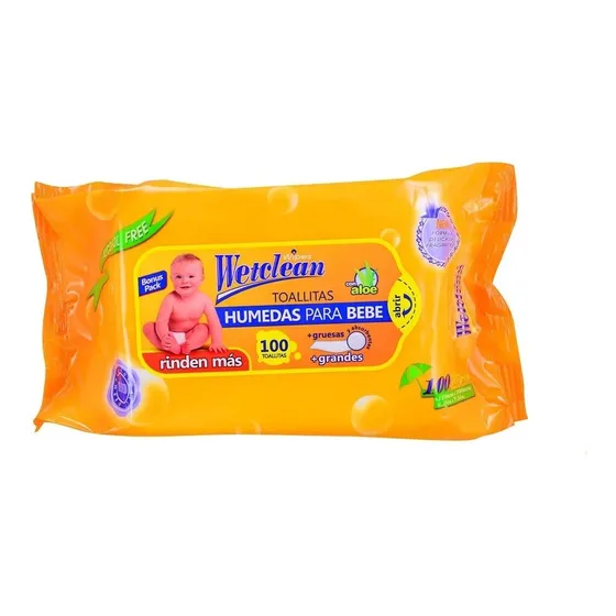 Toallitas Húmedas Wetclean 100 Uds.