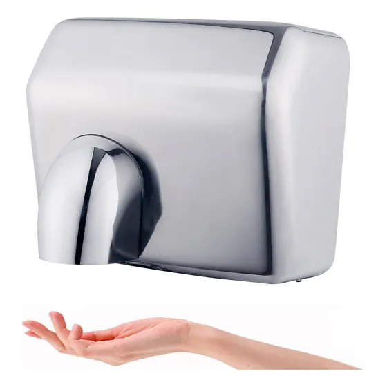 Secador De Manos Automático Rápido Gadnic Fácil De Instalar Color Plateado