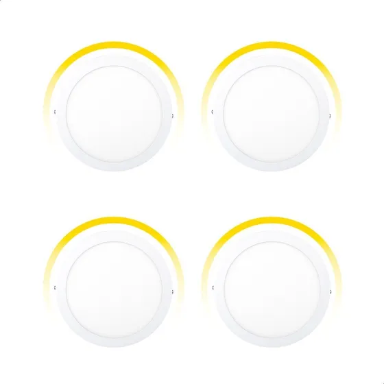 Panel Led Icon Downlight Direccional 12w Cálido Pack 4 Pzs