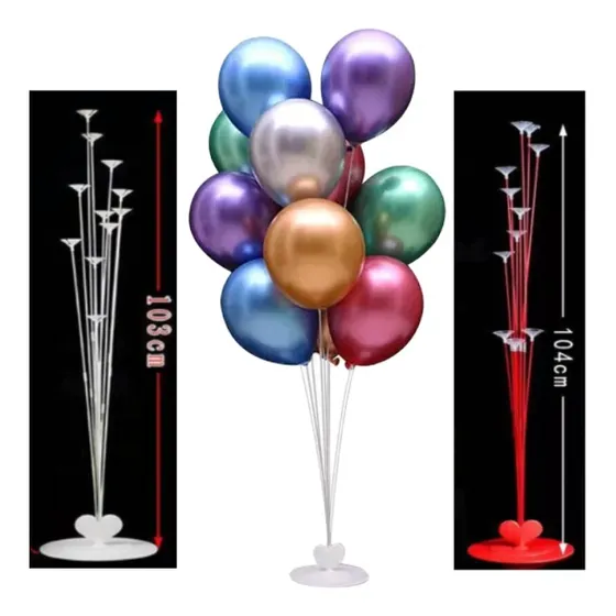 Soporte 11 Globos Base Corazon 1,03 Metros