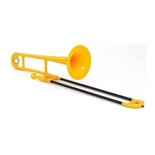 Trombon Tenor Abs Plastico Parquer Amarillo Funda Soporte