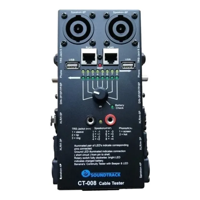 Probador Cables Utilizadas En Equipo De Audio Ct008 Full