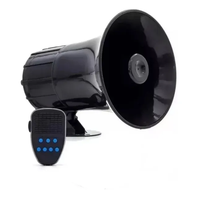 Sirene Policia Tipo Rontan Megafone 7 Tons Carro Moto Alarme