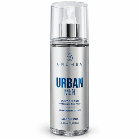 Body Splash Urban Men 200ml Amadeirado Floral Musk Brúmea