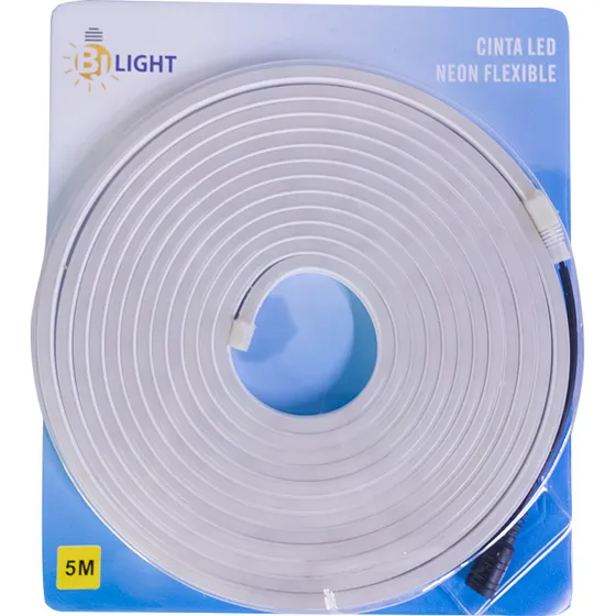 Cinta Led Neon Flexible 12voltios  5 Metros -2835-120d-8mm