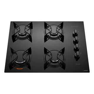 Cooktop 4 Bocas Atlas Preto Com Mesa De Vidro U Top Bivolt 110v/220v Cooktop 4 Bocas Atlas Preto Com Mesa De Vidro U Top Bivolt 110v/220v