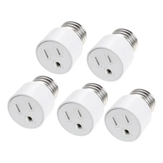 5 Adaptadores De Enchufe Para Bombilla E26, Conector Convers