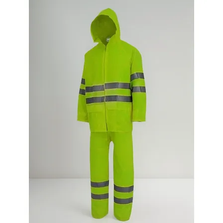 Traje Para La Lluvia Pvc Poly Amarillo Fluor Norma Vial