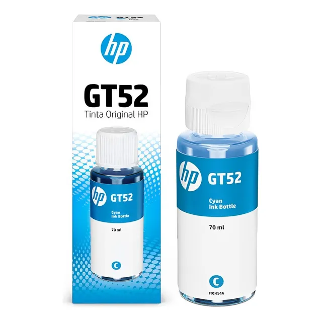 Botella De Tinta Hp Gt52 Cian Original (m0h54al)