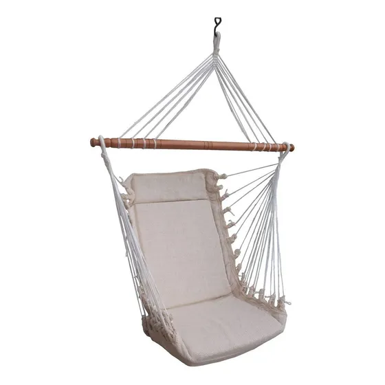 Hamaca Tipo Silla Extensiva Acolchonada En Hilo Algodón