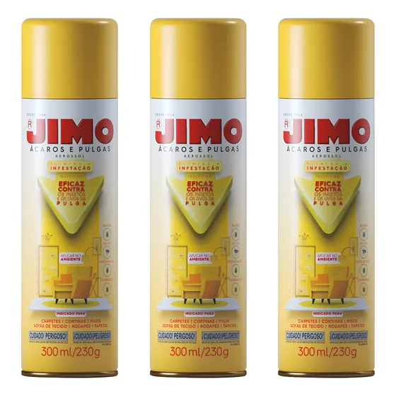 Jimo Mata Acaros Pulgas Y Garrapatas Aerosol 3 X 300ml