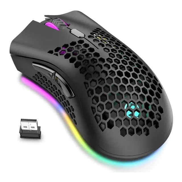 Mouse gamer de juego inalámbrico recargable ToptecnouyGaming A3 E-SPORT negro
