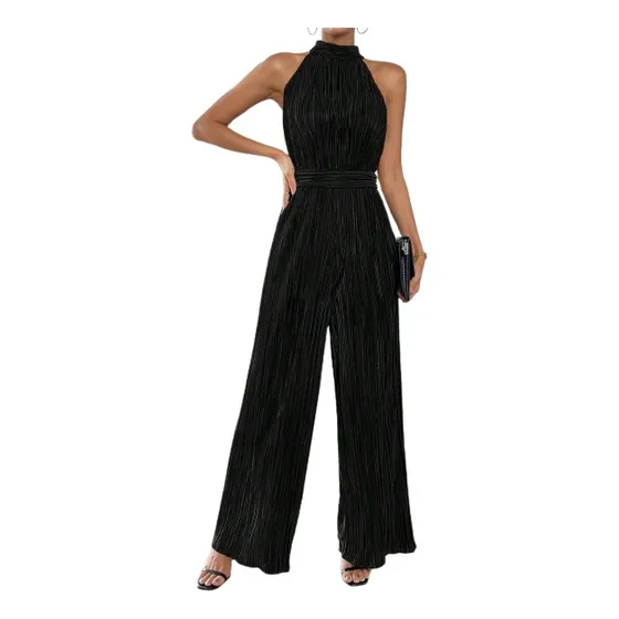 Entero Jumpsuit Mono Fiesta Cuello Halter Plisado El 205