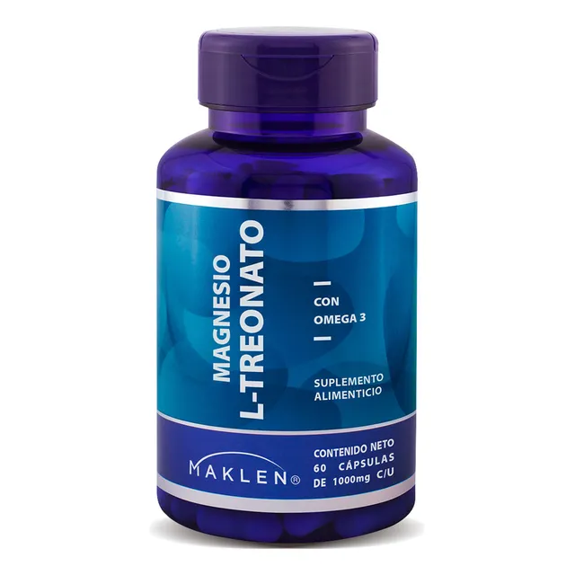 L-treonato De Magnesio + Omega 3 | 60 Cápsulas | Maklen