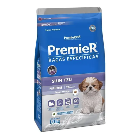 Ração Premier Raças Específicas Shih Tzu 1kg Cães Filhotes