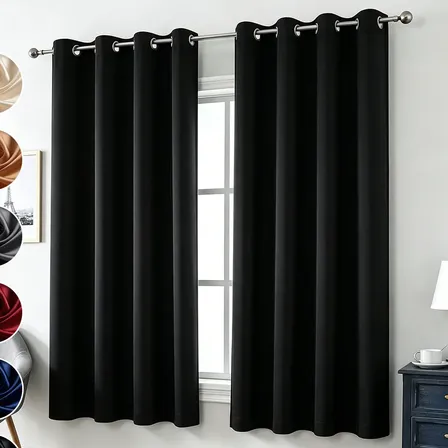 2 Panele Cortinas Blackout Para Ventana 264x160cm Habitacion