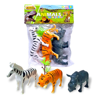 Set De Animales Maqueta Selva Juguete Hp1140958 Set De Animales Maqueta Selva Juguete Hp1140958