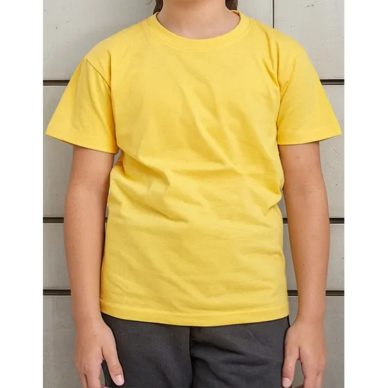 Camisetas Niños En Color Algodón 180 Cuello Redondo Nacional