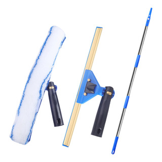 Conjunto De 3 Herramientas Para Limpiar Cristales, Azul Conjunto De 3 Herramientas Para Limpiar Cristales, Azul