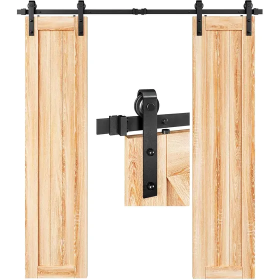 Kit Riel Puerta Corredera Granero Doble 1.83 M Resistente