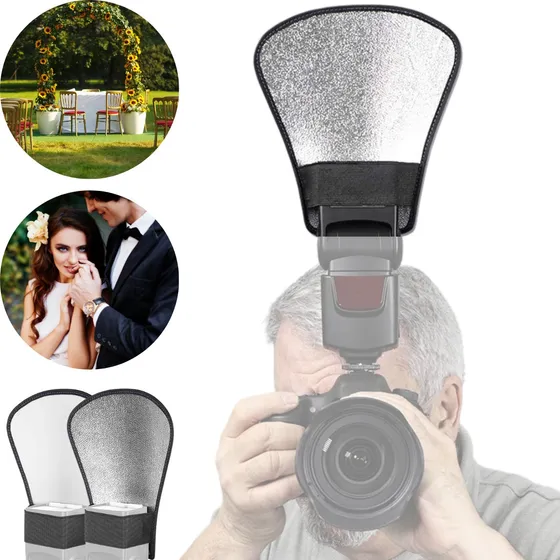 Rebatedor Universal P Flash Speedlite C/ 2 Lados Canon Nikon