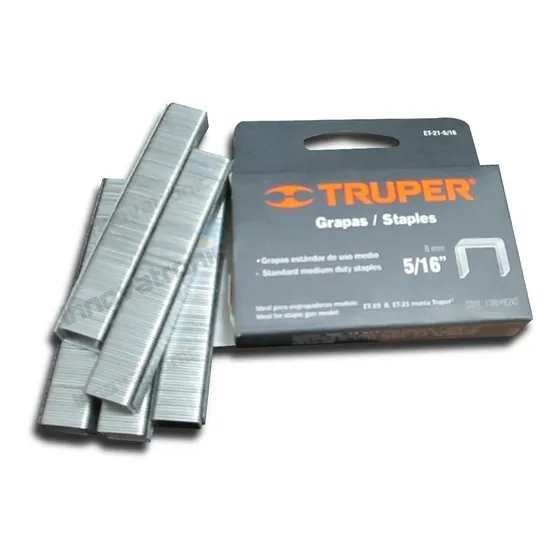 Grapas 5/16 Pulgadas Et-19, Et-21 Truper Caja 1000 Uidades
