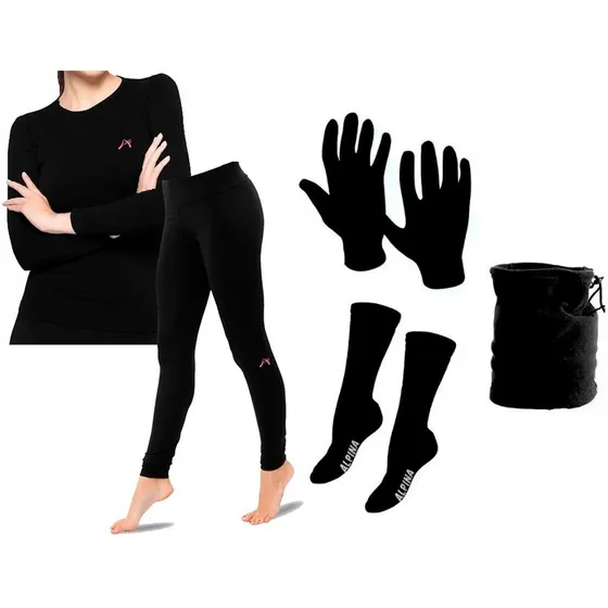 Kit Super Termico Frío Extremo + Guantes + Medias + Cuello