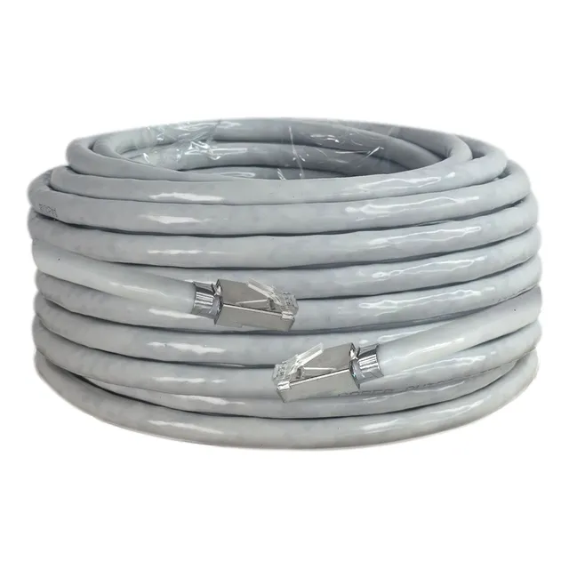 Cable Ethernet Exterior Blindado Cobre Cat 6 20 Metros