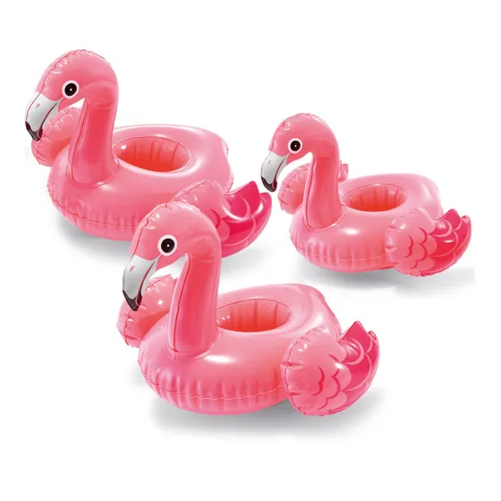 Set 3 Portavasos Inflables Flamingo 35 X 25 Cms Intex 57500