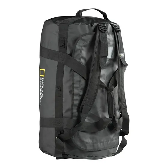 Bolso National Geographic Estanco Duffle 80 L Impermeable Color Negro Diseño De La Tela Liso