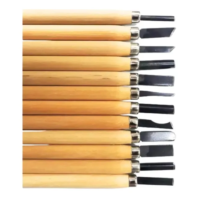 Juego Set Gubias Para Torno Madera 12 Piezas Manualidades