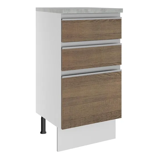 Mostrador Madesa Glamy 40 Cm 3 Cajones
