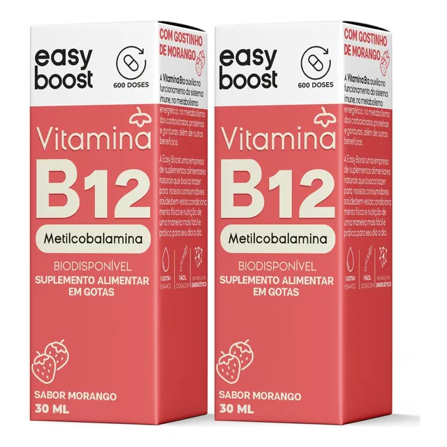 Vitamina B12 Metilcobalamina 413% Easyboost 60ml Kit 2x