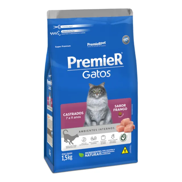 Premier Para Gatos Castrados De 7 A 11 Años De Edad- 1,5kg