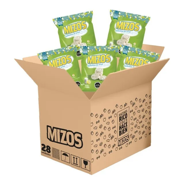 Galleta Arroz Integral Mizos Yogur Limon 25 Gr - 28 Un