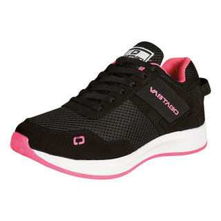 Tenis Deportivo Para Mujer Castalia 673-015 Negro Con Fiusha Tenis Deportivo Para Mujer Castalia 673-015 Negro Con Fiusha