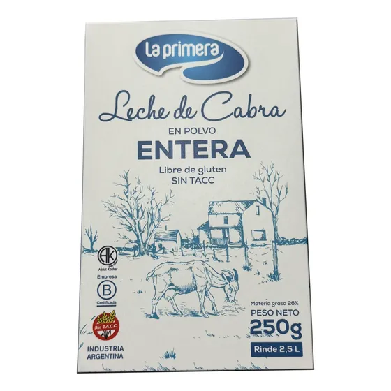 Leche De Cabra Entera, En Polvo, La Primera 4 U X 250 Grs