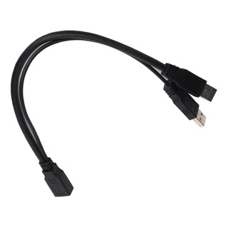 Cable De Extensión Hembra A Doble Usb Macho De 30 Cm Cable De Extensión Hembra A Doble Usb Macho De 30 Cm