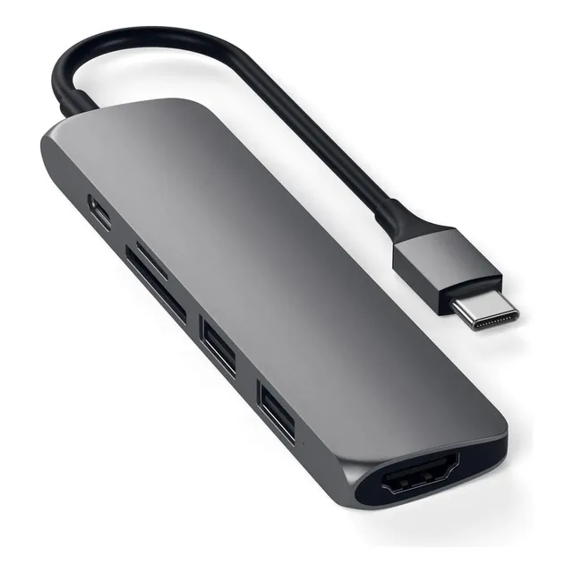 Adaptador Satechi Hub Slim Multipuerto Usb-c 4k Hdmi Usb