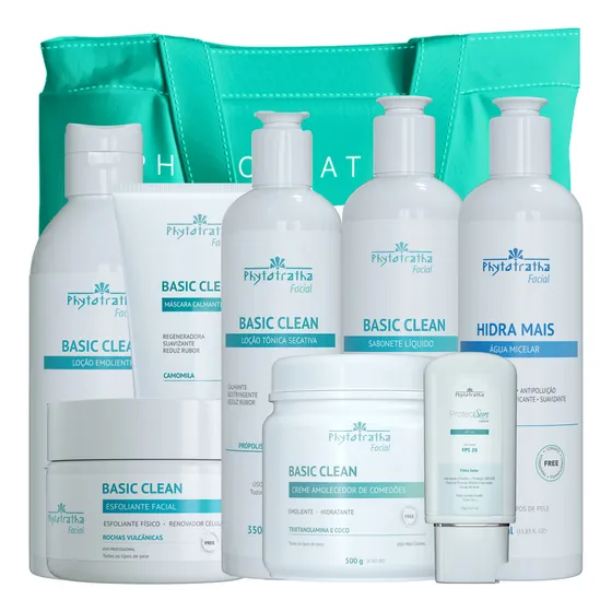 Kit Para Limpeza De Pele Profissional Phytotratha + Bolsa
