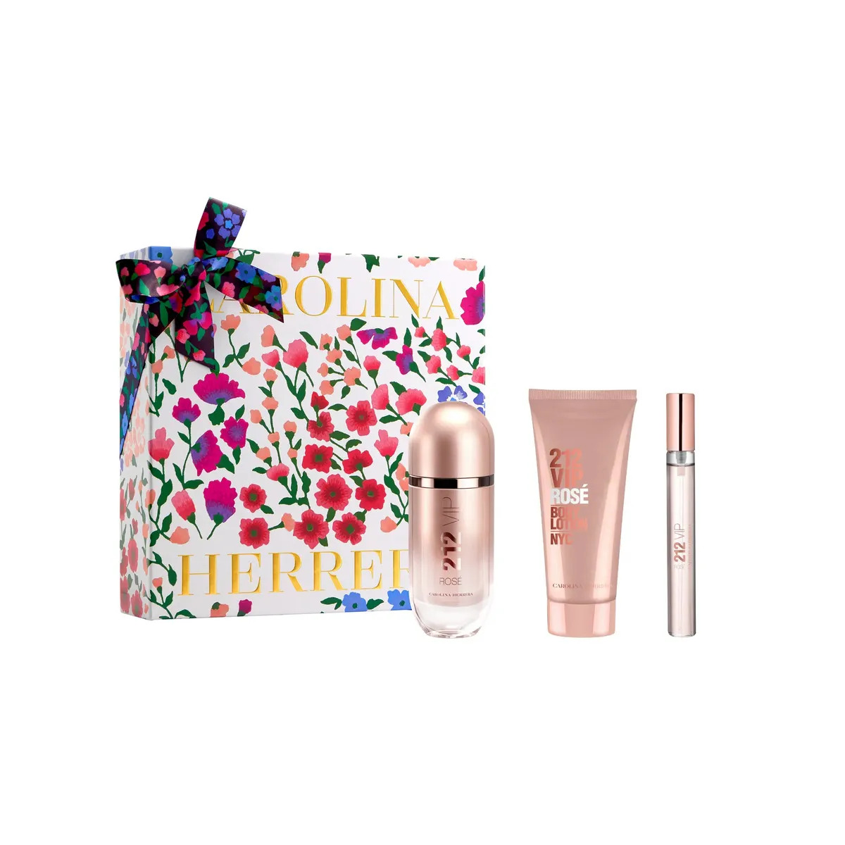 Kit Presente Perfume Carolina Herrera Feminino 212 Vip Rosé Carolina Herrera Eau De Parfum 80ml + Body Lotion 100ml + Perfume Miniatura 10ml Kit Presente Perfume Carolina Herrera Feminino 212 Vip Rosé Carolina Herrera Eau De Parfum 80ml + Body Lotion 100ml + Perfume Miniatura 10ml