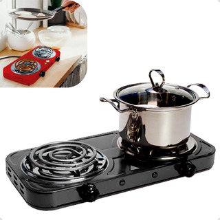 Fogão Elétrico Cooktop 2 Bocas 2000w Camping Portátil Fogão Elétrico Cooktop 2 Bocas 2000w Camping Portátil